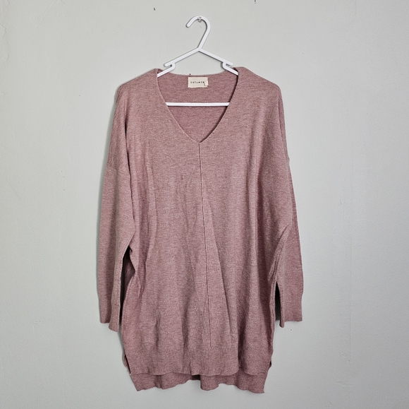 Dreamers Mauve V-Neck Sweater - Picture 1 of 6